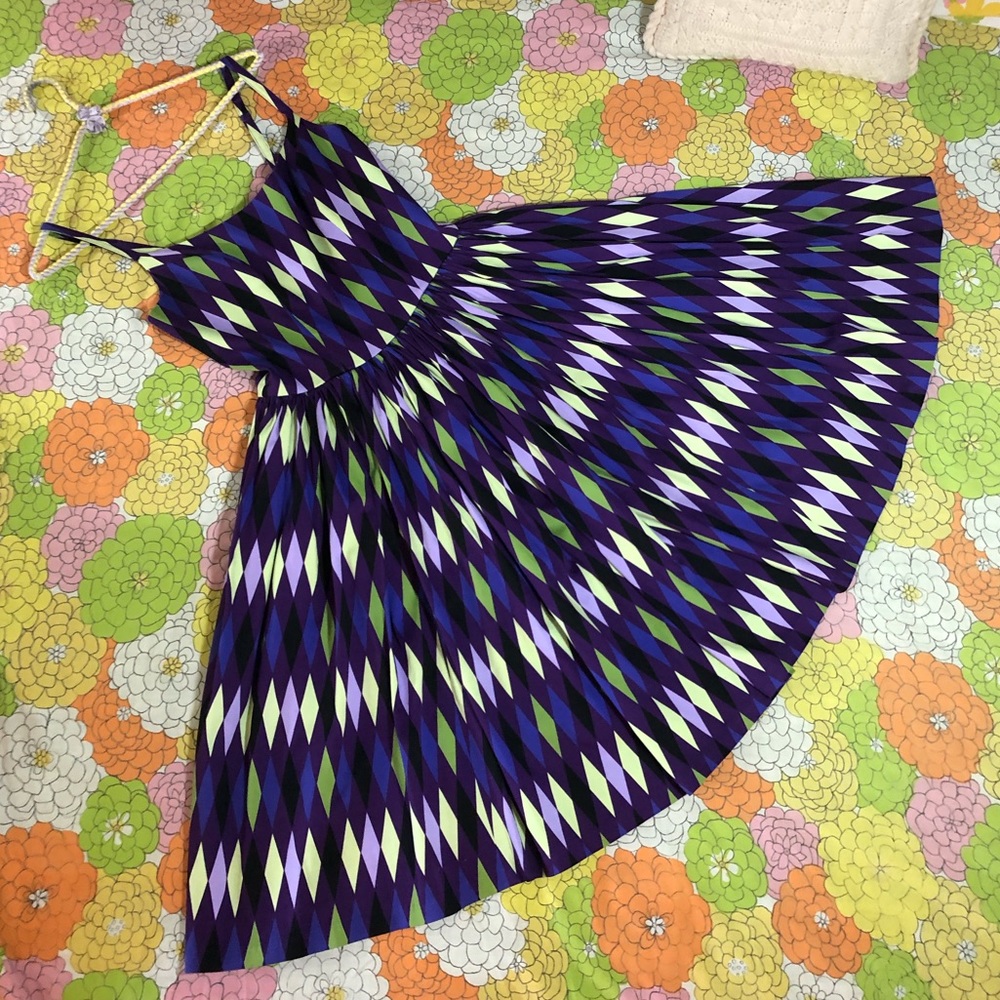 Pinup Couture Purple Harlequin Jenny Dress